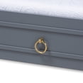 thumbnail image 5 of Twin Size Trundle Bed Frame - Grey Wood Frame, Classic Design, Roll Out Guest Bed Frame, 5 of 6