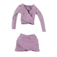 thumbnail image 4 of Figura básica a escala 1:6, ropa femenina hecha a mano, falda corta púrpura, 4 of 9
