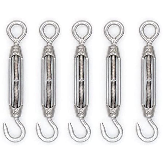 M4 304 Crochet et Il en Acier Inoxydable - Lot de 5