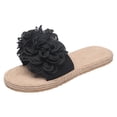thumbnail image 6 of Dakaela Flower Flat Sandals for Women Comfortable Summer Beach Walking Slippers Arch Support Open Toe Casual Slip on Slides Black 6.5, 6 of 7