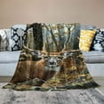 thumbnail image 2 of Nawypu Camo Buck Deer Blanket for Bed, Woodland Throw Blanket for Men, Women and Kids - Super Soft Plush Deer Blanket Throw, Blanket, 2 of 6