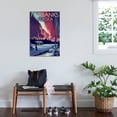 thumbnail image 2 of Art.com Fairbanks, Alaska - Northern Lights and Cabin Art Print by Lantern Press, 24" x 36", 2 of 3