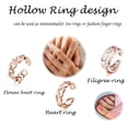 thumbnail image 1 of Langgg 12PCS Adjustable Flower Toe Rings for Women Open Tail Ring Jewelry Kit Rosy Golden, 1 of 6