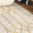 thumbnail image 6 of JONATHAN Y SANTA MONICA 5' Square Area Rug, Ourika Moroccan Geometric Textured Weave - Cream/Yellow, SMB108J-5SQ, 6 of 7