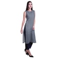 thumbnail image 3 of Moomaya Peter Pan Collar Sleeveless Kurta With Pants 2-Pcs Ethnic Suit Set For Women, 3 of 7