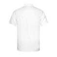 thumbnail image 2 of TiaoBug Unisex Men Chef Jacket Short Sleeve Chef Coat Restaurant Kitchen Work Uniform Cook Shirts Tops White Short Sleeve 3XL, 2 of 7