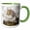 Green/White, variant on 3drose, Western Grey Squirrel, Sciurus Griseus, Perched on a Snowy Tump, 15oz Mug
