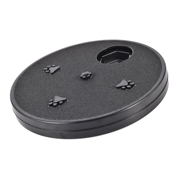 Almohadilla para rascar uñas para perros, tabla rascadora giratoria con garra antideslizante Negro