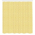 thumbnail image 3 of Ambesonne Geometric Shower Curtain, Triangle Square Shape, 69"Wx75"L, Marigold and White, 3 of 3