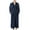 Navy, variant on VANLOFE Unisex Warm Pajamas Household Clothes Solid Bathrobe Lengthened Night-robe Woman's Nightgown Casual Robes Navy Robes Sleepwear for Woman M