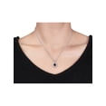 thumbnail image 2 of 2.20 Carat (Ctw) Lab-Created Blue & White Sapphire Pendant Necklace in Sterling Silver with Chain for Women, 2 of 4