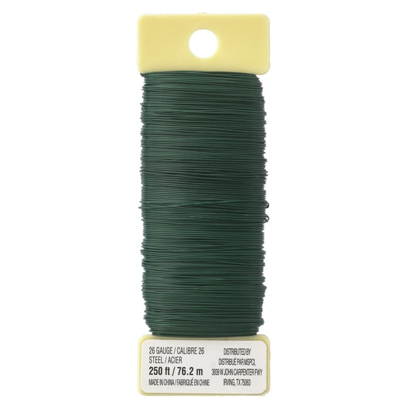 Ashland 26 Gauge Green Floral Paddle Wire, 40 Pack