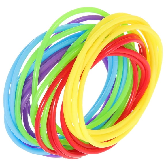 LULULION 25pcs Colored Silicone Jelly Bracelets For Women Elastic Hair Ties Colors For Daily Wear