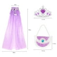 thumbnail image 2 of Princess Dress Up Long Cloak With Crown, Wand, jewelry, and bag Birthday Gift for 3-12Y, 2 of 2