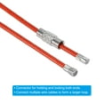 thumbnail image 5 of 4.3 Inch Wire Keychain Cable Stainless Steel Key Ring Loop, Red 5 Pack, 5 of 6