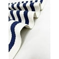 thumbnail image 4 of Fennco Styles Woven Classic Striped Area Rug 24"W x 36"L - Navy Blue Cotton Blend Carpet Indoor Outdoor Floor Mat for Living Room, Entryway, Bedroom and Floor Décor, 4 of 5