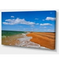 thumbnail image 2 of Designart PT10375-32-16 Green Waters on Winter Day Beach Large Canvas Print, 32 x 16", Blue, 2 of 3