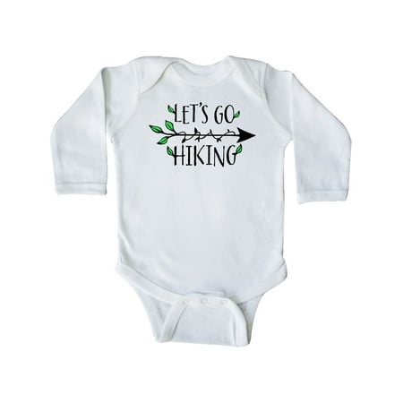 

Inktastic Let s Go Hiking- arrow and leaves Gift Baby Boy or Baby Girl Long Sleeve Bodysuit