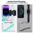 thumbnail image 2 of KU XIU X55 Fast Wireless Charger, Magnetic Foldable 3 in 1 Charging Station for iPhone 16/15/14/13/12/Pro/Plus/Pro Max, 5W Portable Charger for Apple Watch9/8/7/6/5/4/3/SE, for Airpods3/2/Pro-Black, 2 of 5