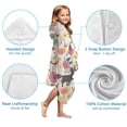 thumbnail image 7 of Pug Dogs with Pioneer Flower Hooded Bath Towel，50"x30" for Ages 3 To 12 Kids, Quick Dry Lightweight Soft Microfiber Hood Beach Towel Cover Up for Kids, 7 of 7