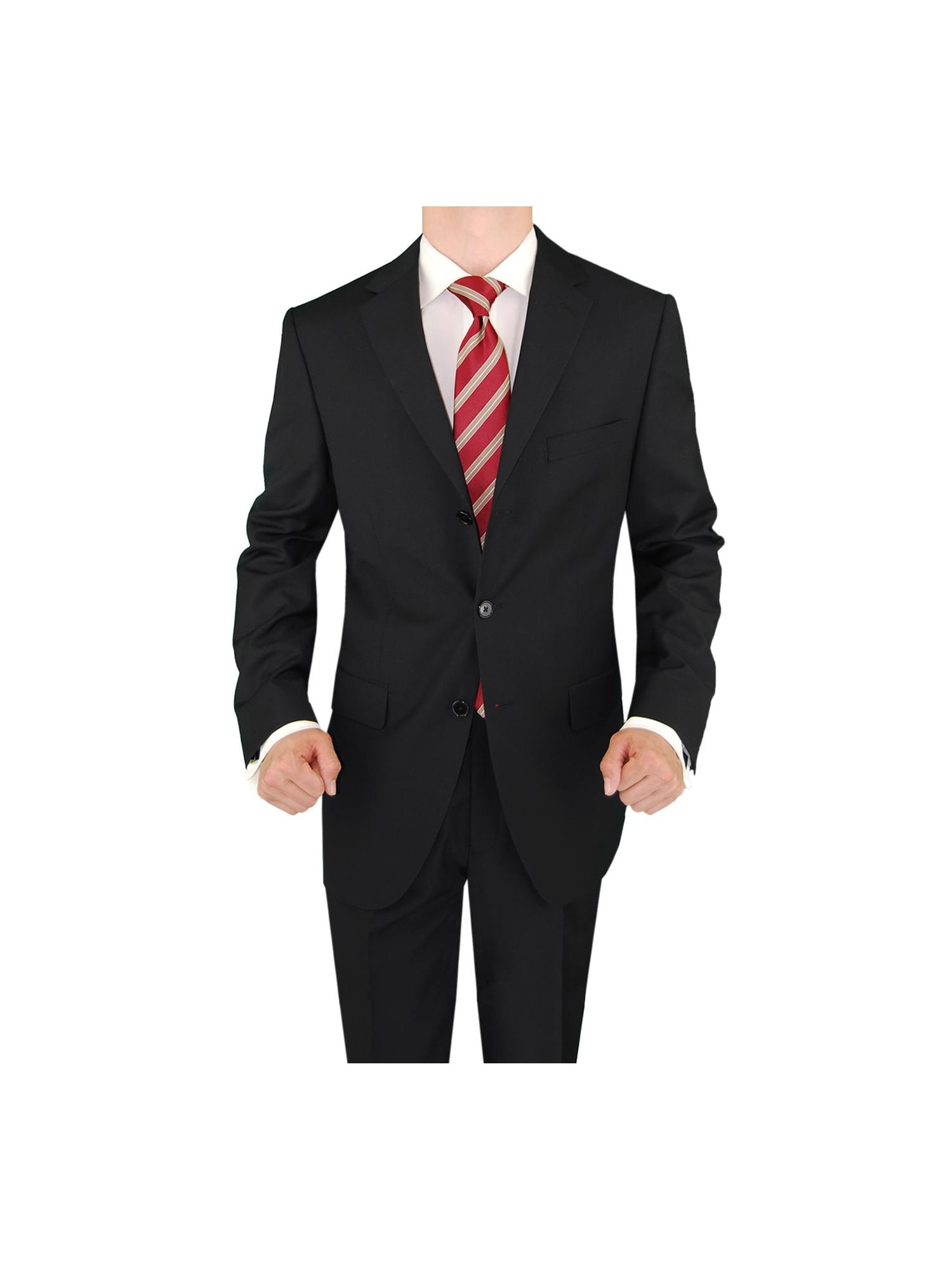 GIORGIO NAPOLI Presidential Mens Suit Two Button 2 Piece Modern Classic Fit 