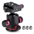 thumbnail image 2 of Tripod Ball Head, CNC Process Aluminum Alloy Material Quick Release Plate Panoramic Ball Head, With Three Locking Knob,  For Monopod For Phone Dslr Camera, 2 of 8