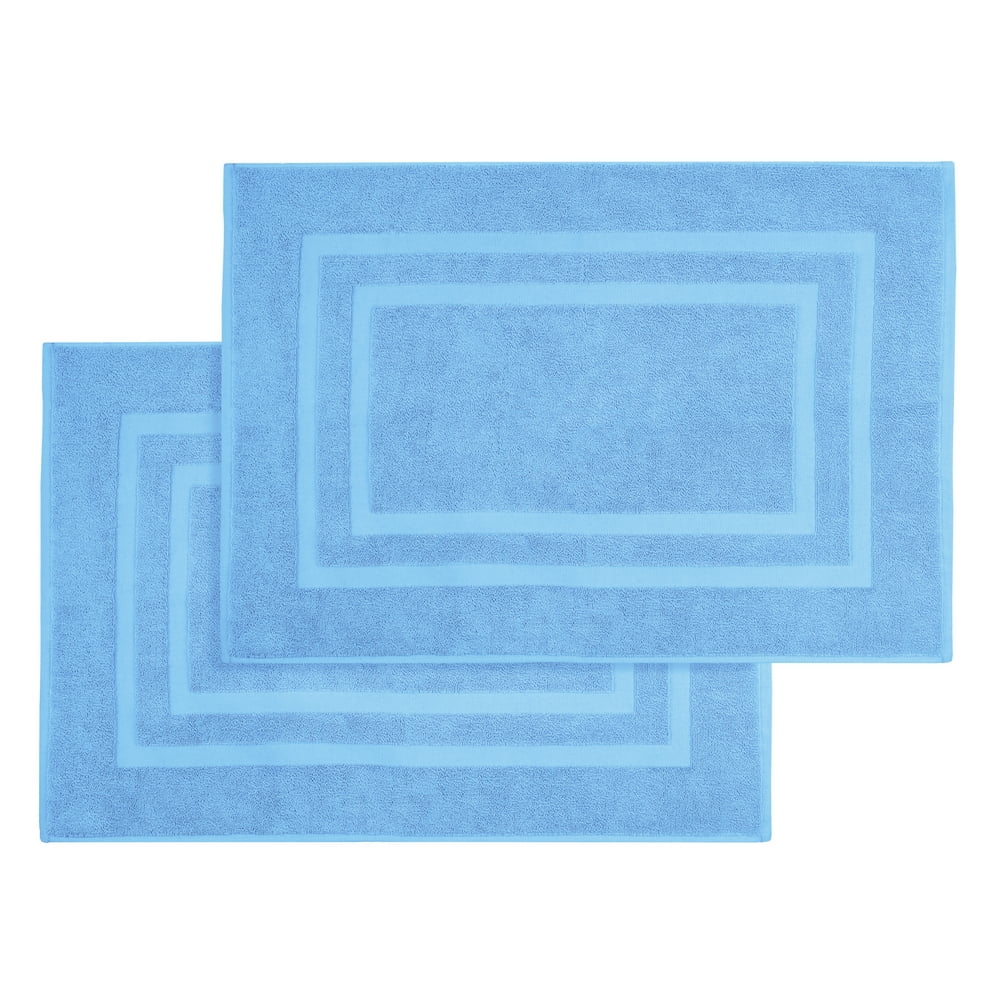Premium 2 Pieces Towel Bath Mat/Rug Set size 20" x 31.5" Color Sky