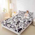 thumbnail image 3 of Manfei Halloween Bat Pattern Halloween Bed Sheets,Thanksgiving Pumpkin Print Full Size Sheets,4-Piece,1 Flat Sheet,1 Fitted Sheet and 2 Pillowcases, 3 of 6