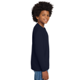 thumbnail image 4 of Gildan Youth Heavy Cotton Long Sleeve T-Shirt, Pure Cotton Tee for Kids, Navy, XL, 4 of 5