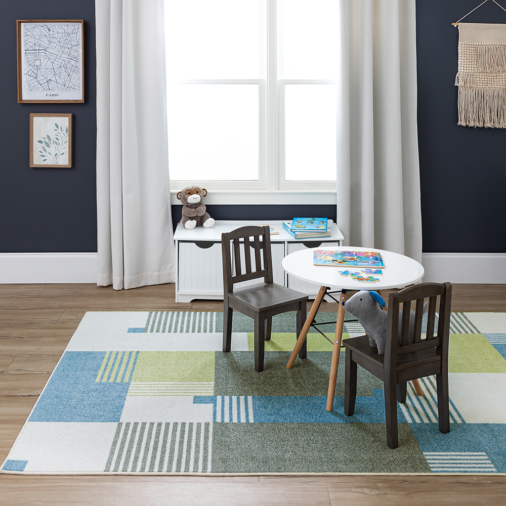 Mohawk Home Alliance Indoor Geometric Area Rug, Denim, 6' x 9'