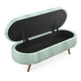 thumbnail image 6 of Storage Ottoman Bench End of Bed for Bedroom,Upholstered Entryway Shoe Seat Bench with Storage, Modern Cute Padded Blanket Chest Stool Foot Rest for Living Room, Window Seating, 6 of 8