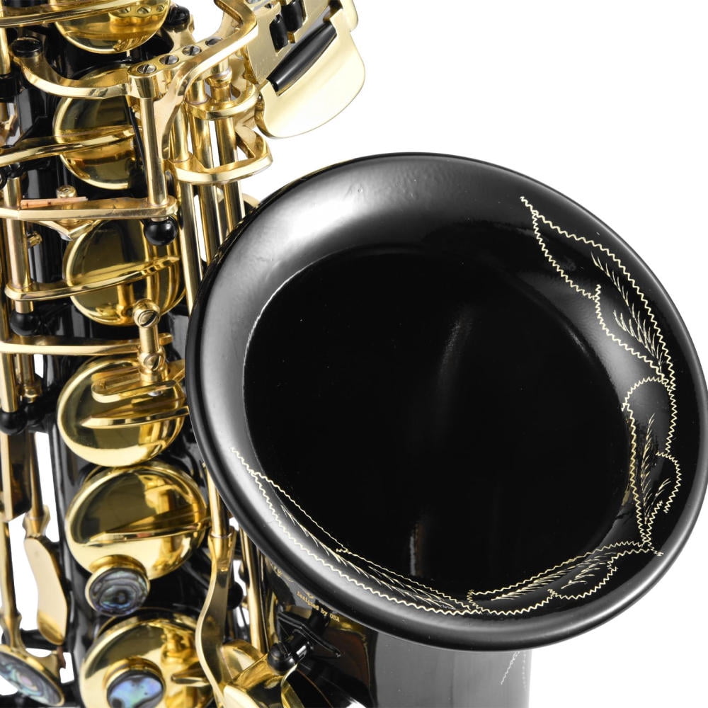 WZTO Alto Saxophone E Flat Golden Alto Saxophone Professional Sound Saxophone Instrument with Case Leather Pads Adjustable Strap for Beginners popular