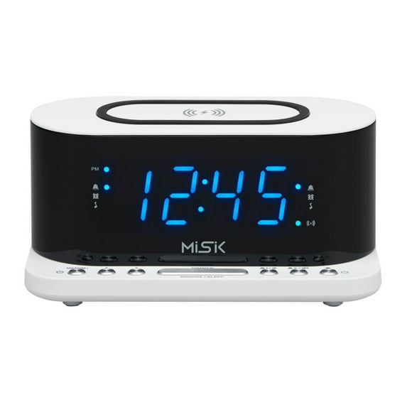 Reloj DESPERTADOR RADIO Misik MR486 Cargador Inalámbrico