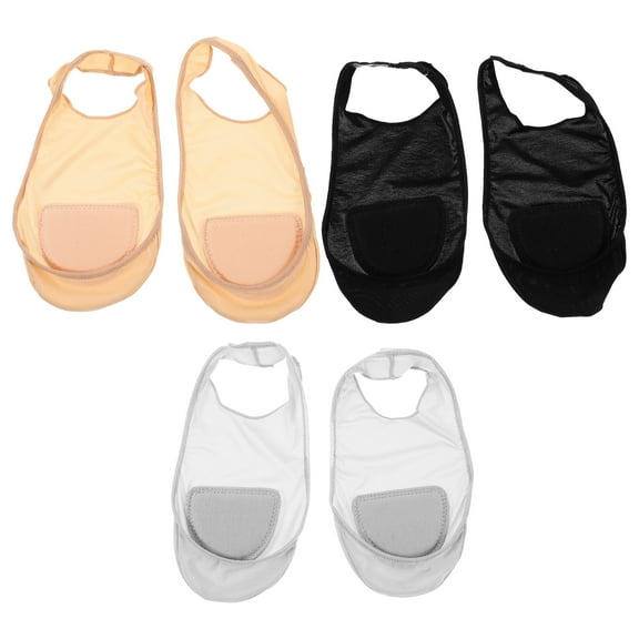 Masteelf 3 Pairs Show Sling Back Socks Low Cut Liner Socks With Sling Show Socks For Heels ( Grey  Black  Complexion )