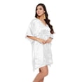 thumbnail image 2 of Gypsie Blu Satin Silk Tunic for Women Short Sleepwear Dress Adjustable Nightgown Plus Size Kimono Sleeve Ladies Caftan Online, 2 of 6