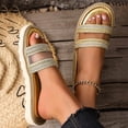 thumbnail image 5 of Crunowin Women's Breathable Slippers, Mesh Upper Open Toe Summer Casual Beach Style Gold, 5 of 9