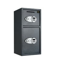 Digital Safe-2 Safes in 1-Double Doors, Electronic, Steel, Keypad, 2 Keys-Protect Money, Jewelry, Passports, Valuables-For Home or Business by Paragon