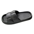 thumbnail image 2 of ZTTD Cloud Slides for Women and Men Shower Slippers Bathroom Sandals Extremely Comfy Cushioned Thick Sole Slippers Beach Shoes Black, 2 of 4