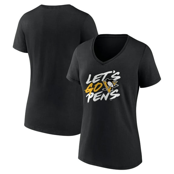 Women's Black Pittsburgh Penguins Proclamation V-Neck T-Shirt