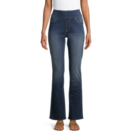 Time and Tru - Time and Tru Women’s Pull-On Bootcut Jeans - Walmart.com ...