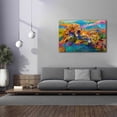 thumbnail image 4 of Epic Graffiti 'Pride Fight in the Savanna African Lions' by Jace D McTier, Giclee Canvas Wall Art, 60"x40", 4 of 8