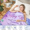 thumbnail image 5 of Gifts for Mom Blanket for Mom Gifts Warm Cozy Soft Purple Throw Blankets 80" x 60" Unique Gifts for Women Christmas Thanksgiving Mother's Day Birthday Present Ideas Gift for Mom from Daughter Son, 5 of 5