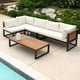 thumbnail image 1 of SALA PARA JARDIN BALDUR 3 SILLONES 1 MESAS DE CENTRO habanero.store BALDUR Sala TIPO L Estructura de metal inoxidable, 1 of 5