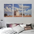 thumbnail image 3 of COMIO Georgia O'keeffe Wall Art Front of Ranchos Church Posters for Kitchen Giclee Prints on Canvas Room Decorative Paintings Modern Artwork  Horizontal Pictures Printed Canvas 12''x16''X3 Panels, 3 of 4