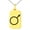 Gold, variant on Stainless Steel Solar System Planetary Mars Engraved Small Rectangle Dog Tag Charm Pendant Necklace