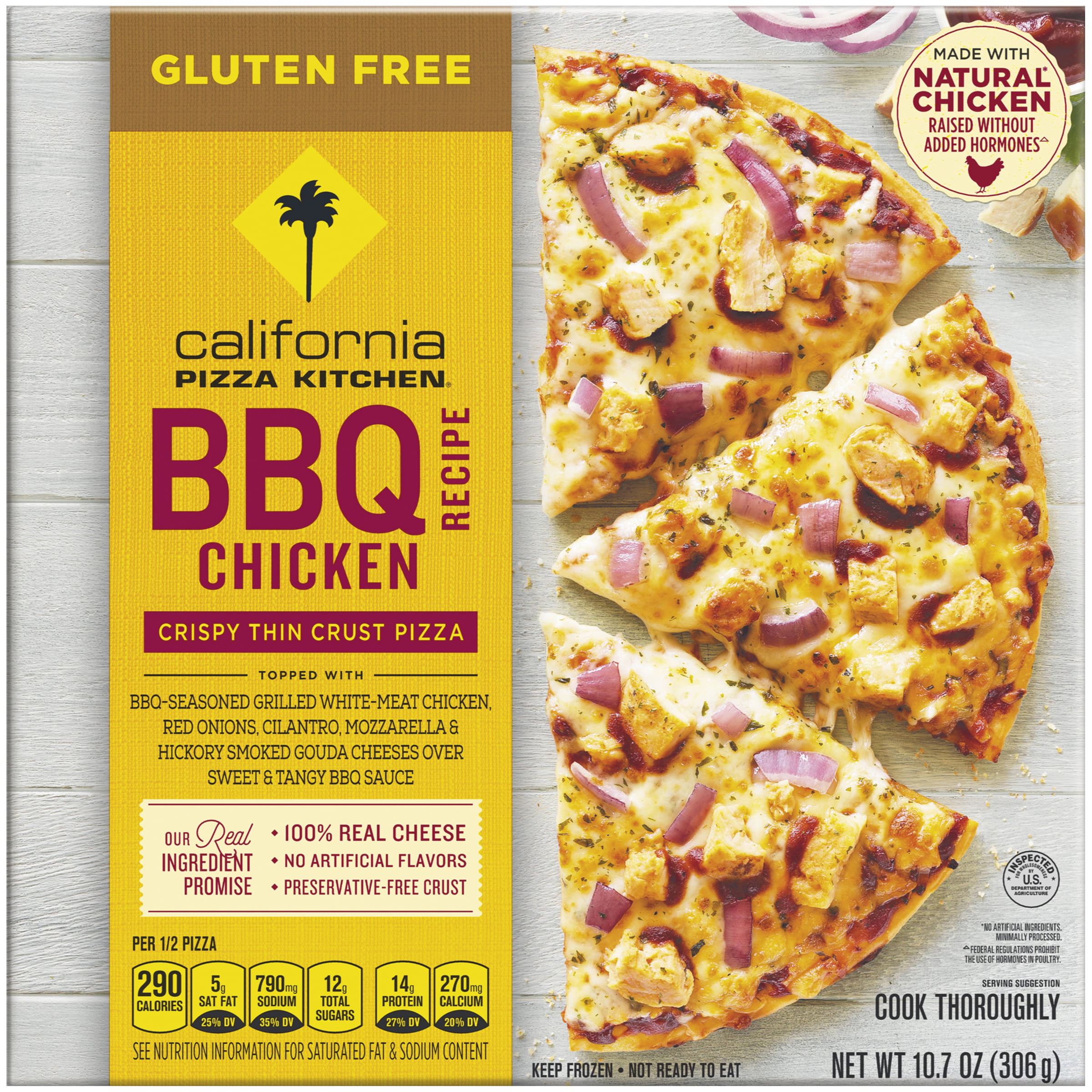 CALIFORNIA PIZZA KITCHEN Gluten Free BBQ Recipe Chicken Crispy Thin