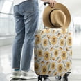 thumbnail image 2 of White Sunflower Leaf Seed Pattern Luggage Cover Fashion Suitcase Cover Baggage Covers Fit 25-28 Inch Luggage (Go Travel), 2 of 5