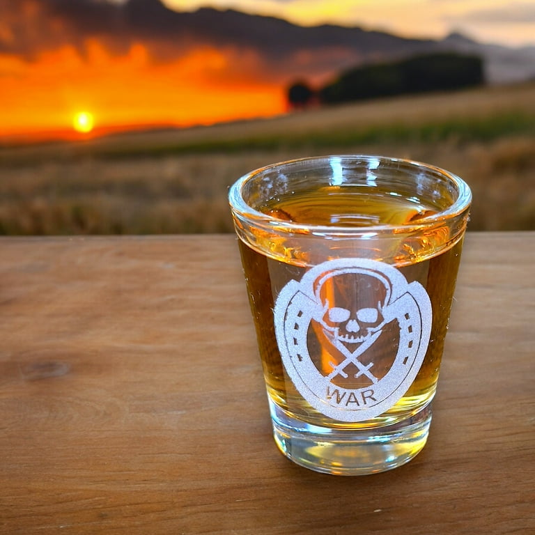 2oz Four Horsemen PLAGUE Shot Glass 2oz Four Horsemen PLAGUE Shot Glass