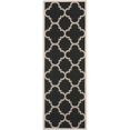 thumbnail image 1 of Safavieh Courtyard Indoor Outdoor Runner Rug, Black, Machine Made, 2'3' x 10', 1 of 5