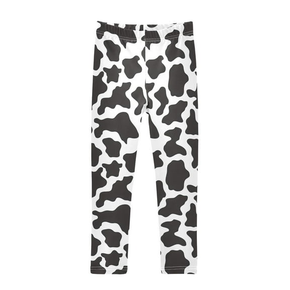 joogoo Girls' Leggings Cow Print Yoga Pants 6T